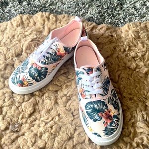 Pink Floral Sneakers